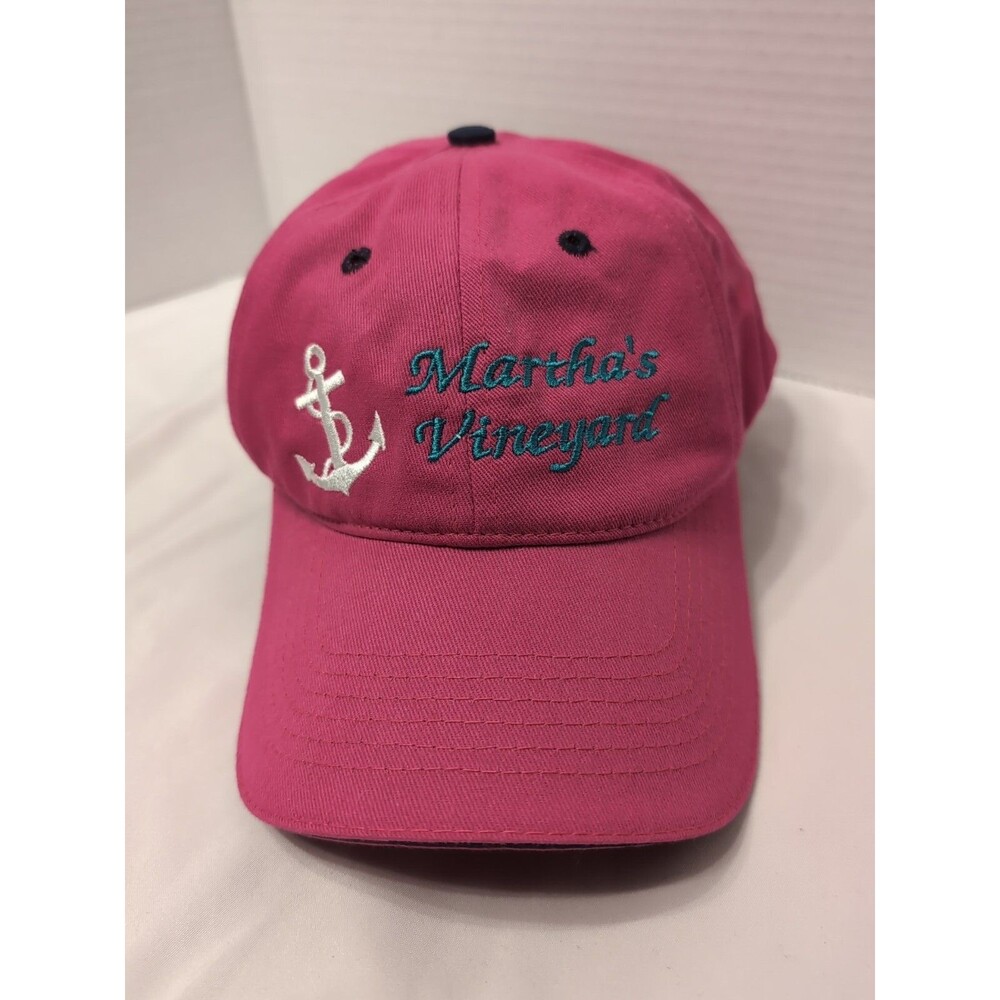 Martha’s Vineyard Strapback Pink Twill Cap/Hat EUC